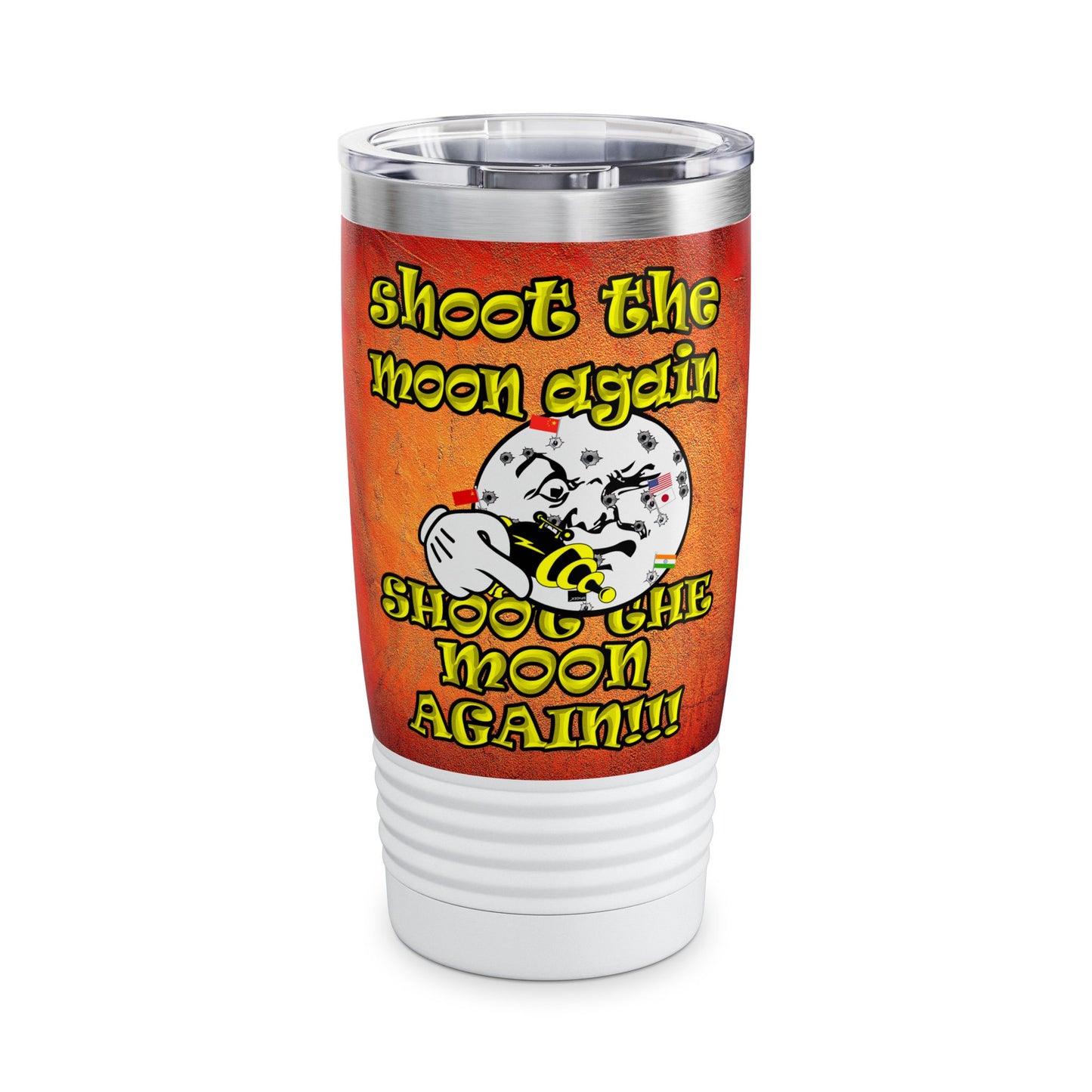 shoot the moon again - Ringneck Tumbler, 20oz (burnt orange)