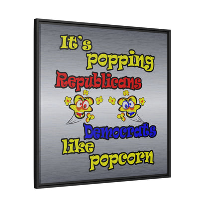popping like popcorn - framed canvas art (brushed nickel)
