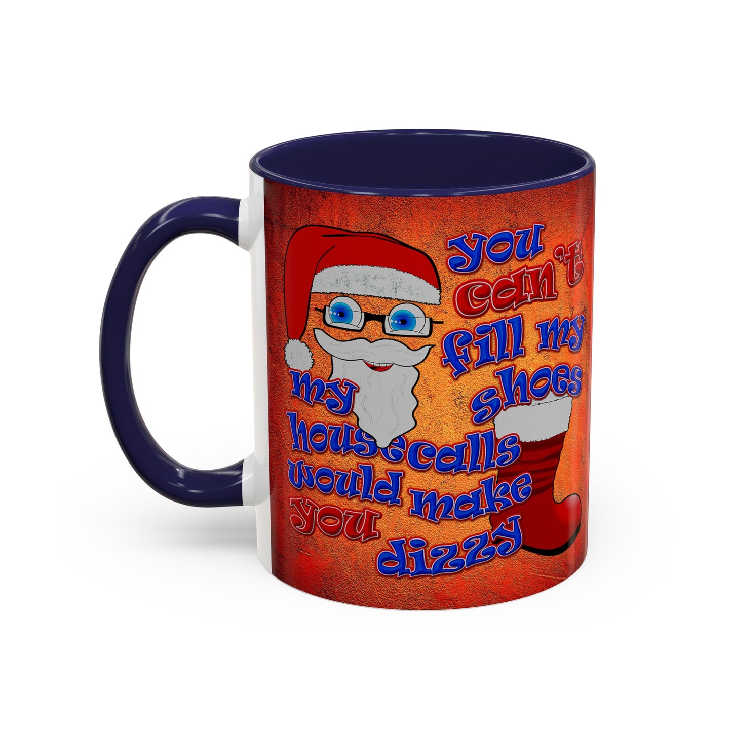 santa's shoes - Accent Mug (burnt orange)