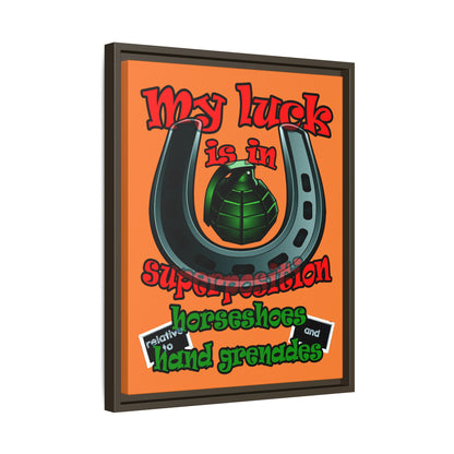 my luck - framed canvas art (crusta)