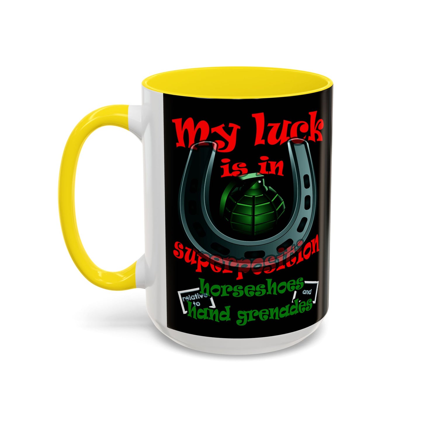 my luck - Accent Mug (black)