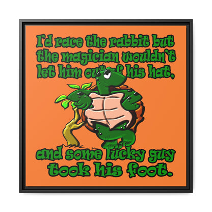turtle race - framed canvas art (crusta)