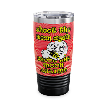 shoot the moon again - Ringneck Tumbler, 20oz (yellow-orange wave)