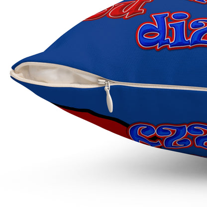 santa's shoes - Spun Polyester Square Pillow - (dark blue)