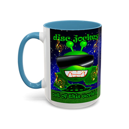 disc jockey - Accent Mug ('snoops' background)