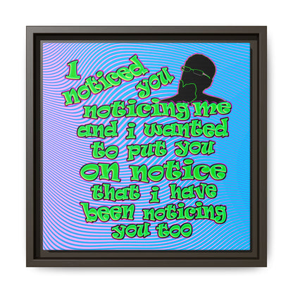 noticed you noticing - framed canvas art (light blue-purple wave)
