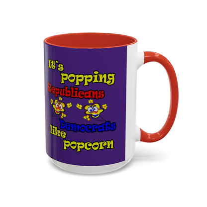 popping like popcorn - Accent Mug (purple)