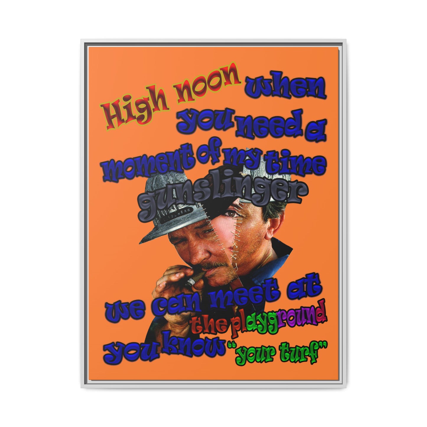 high noon - framed canvas art (crusta)