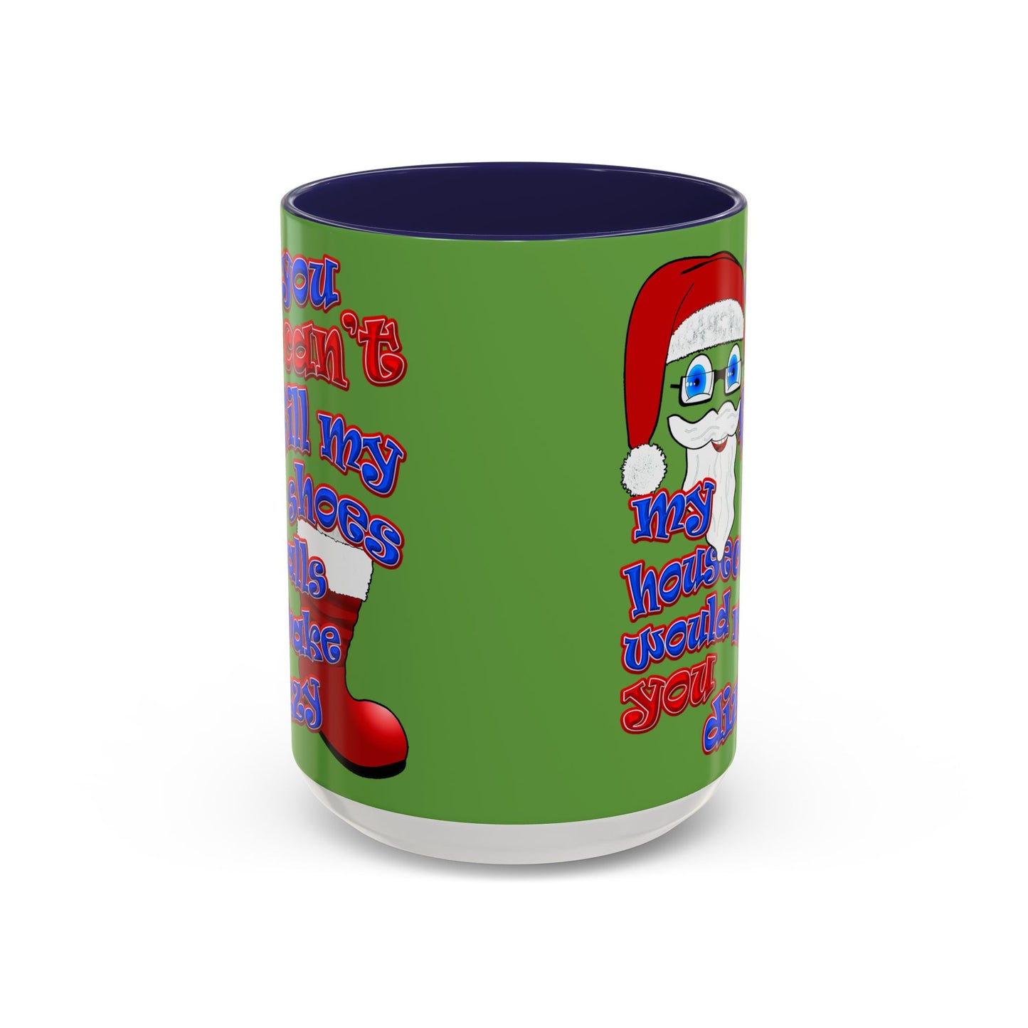 santa's shoes - Accent Mug (green)