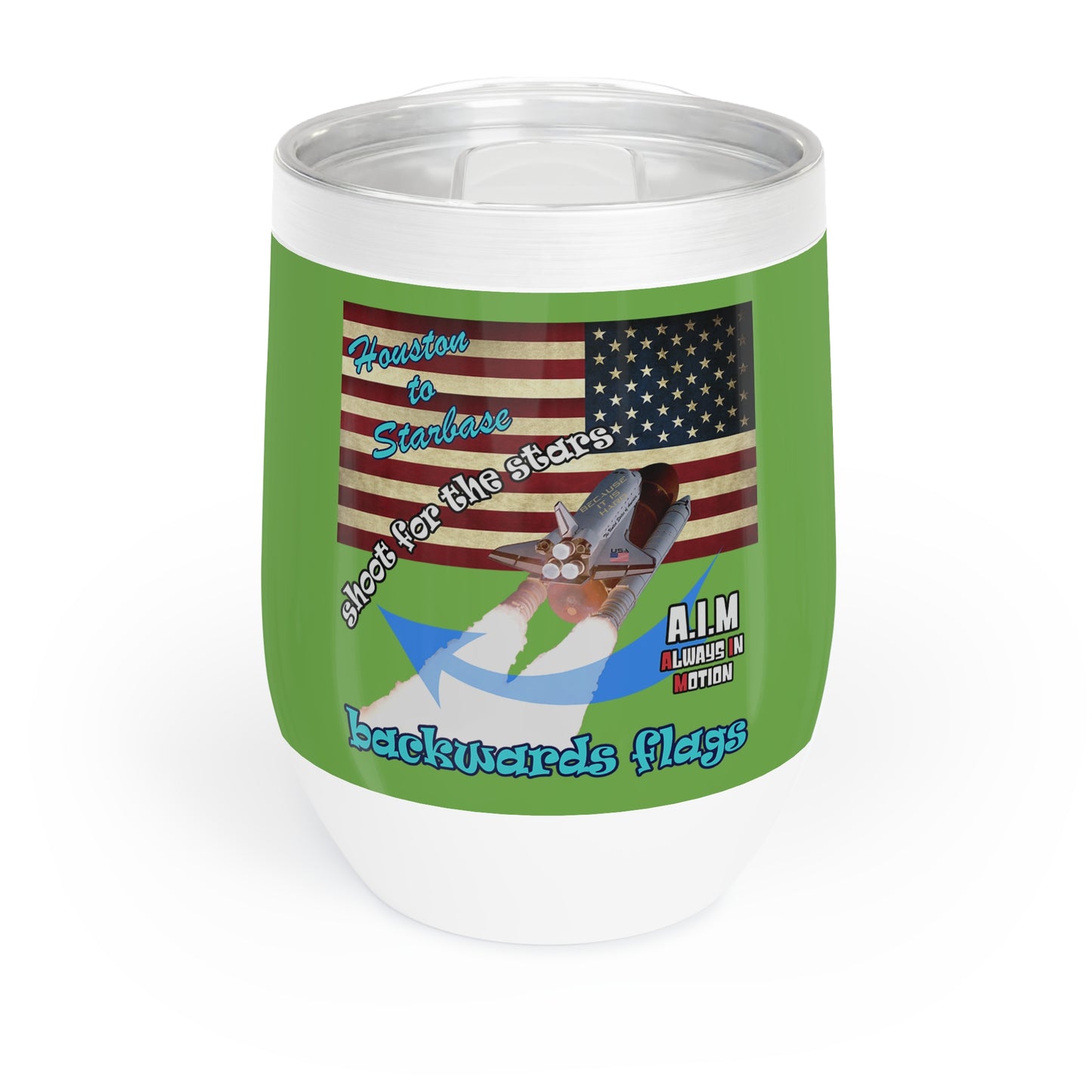 shoot for the stars - Chill Wine Tumbler (green)
