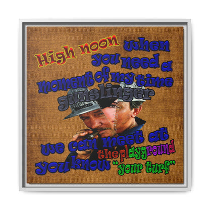 high noon - framed canvas art (brown papyrus)