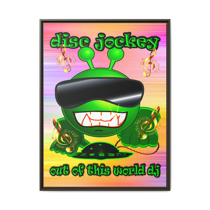 disc jockey - framed canvas art (color blur)