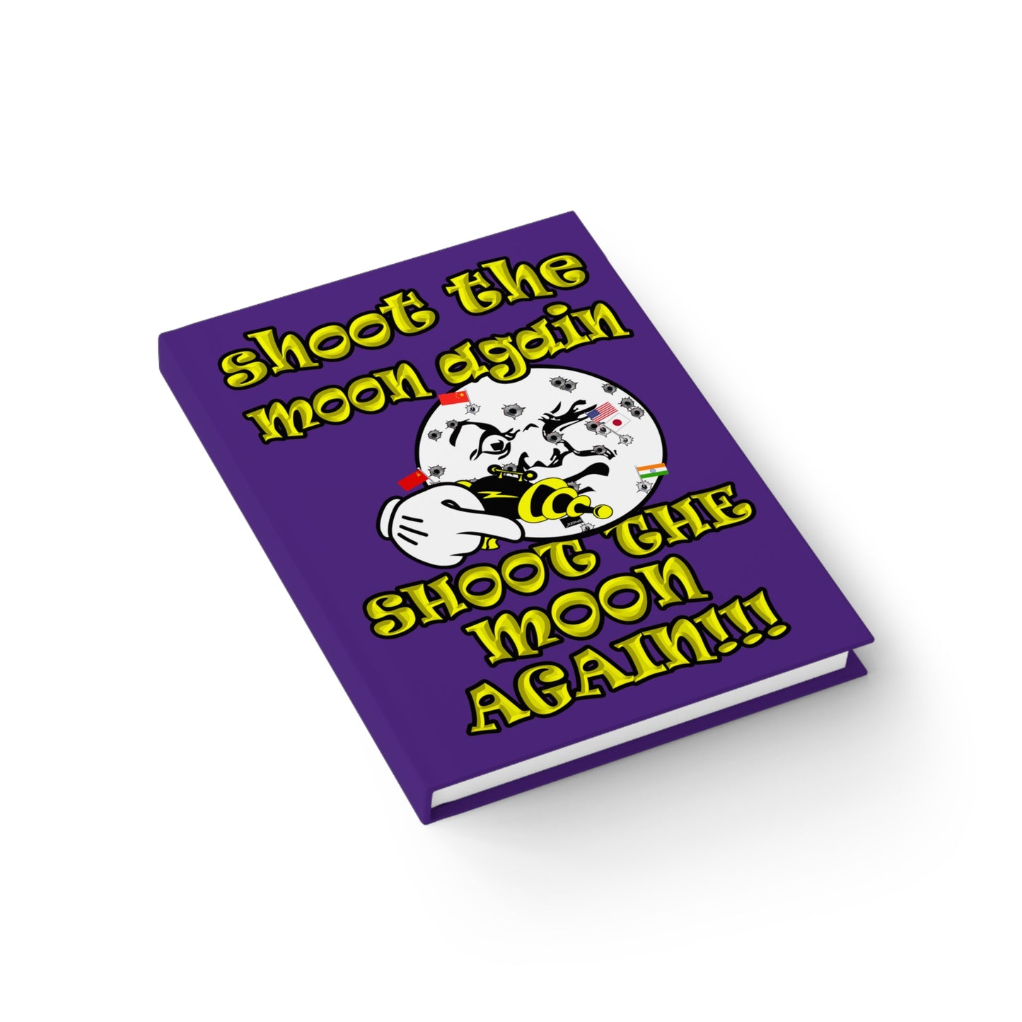 shoot the moon again - journal-lined (purple)