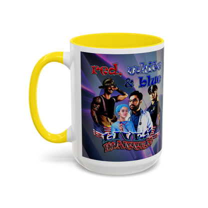 rw&b lives matter - Accent Mug (grey-pink wave)