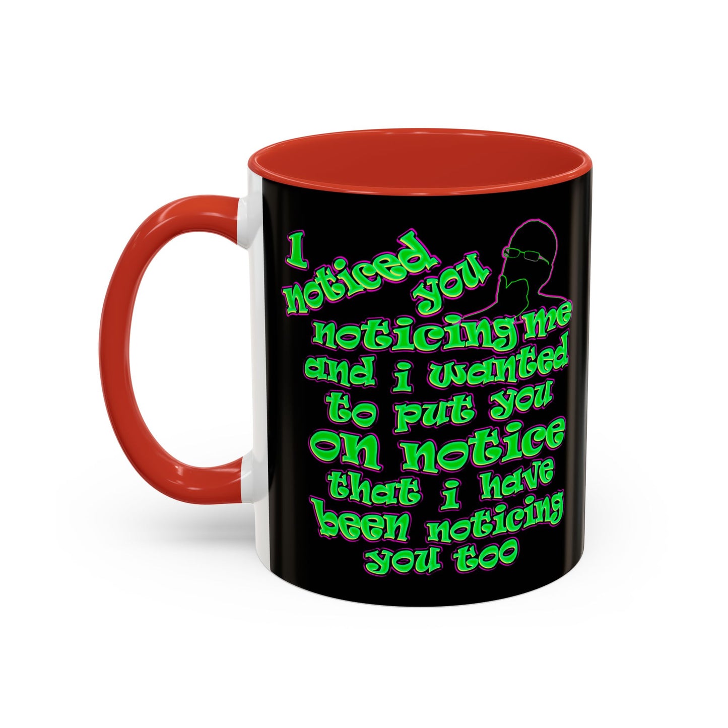 noticed you noticing - Accent Mug (black)