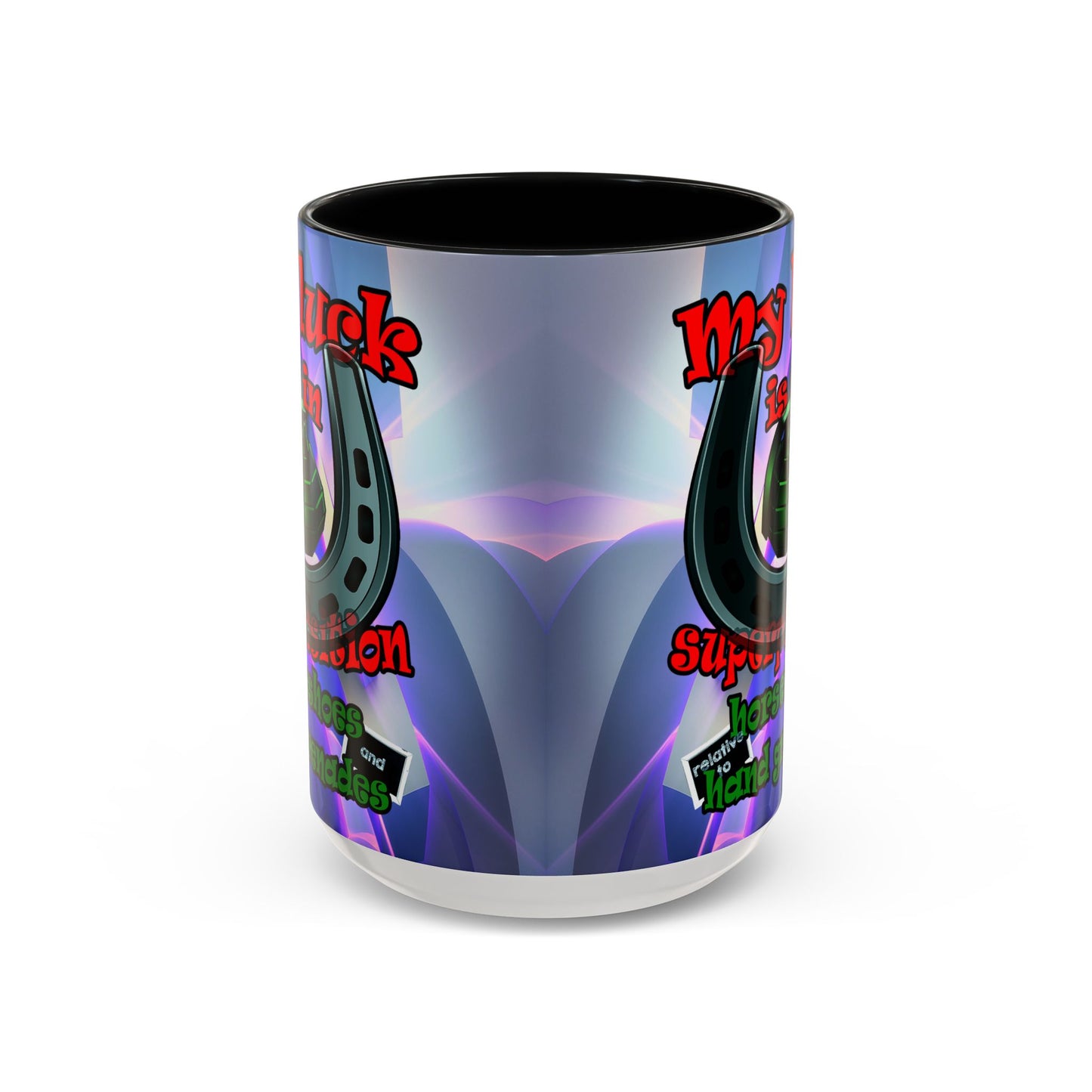 my luck - Accent Mug (grey-pink wave)