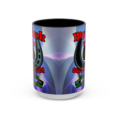 my luck - Accent Mug (grey-pink wave)