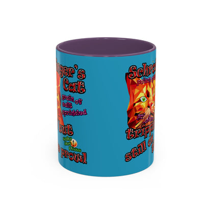 schrodinger's cat - Accent Mug (turquoise)