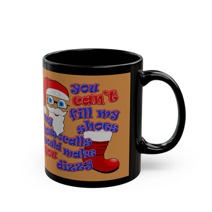 santa's shoes - Black Mug (light brown)