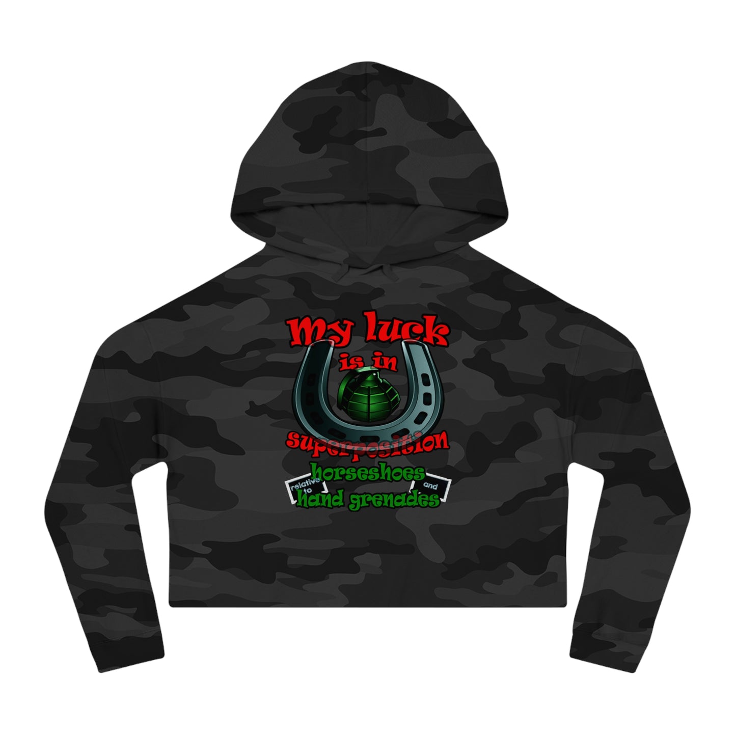 my luck - Women’s Cropped Hooded Sweatshirt