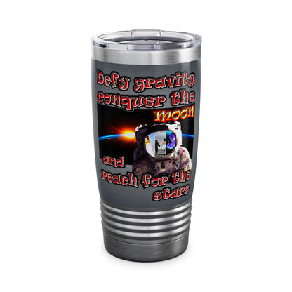 defy conquer reach - Ringneck Tumbler, 20oz (grey-light grey)