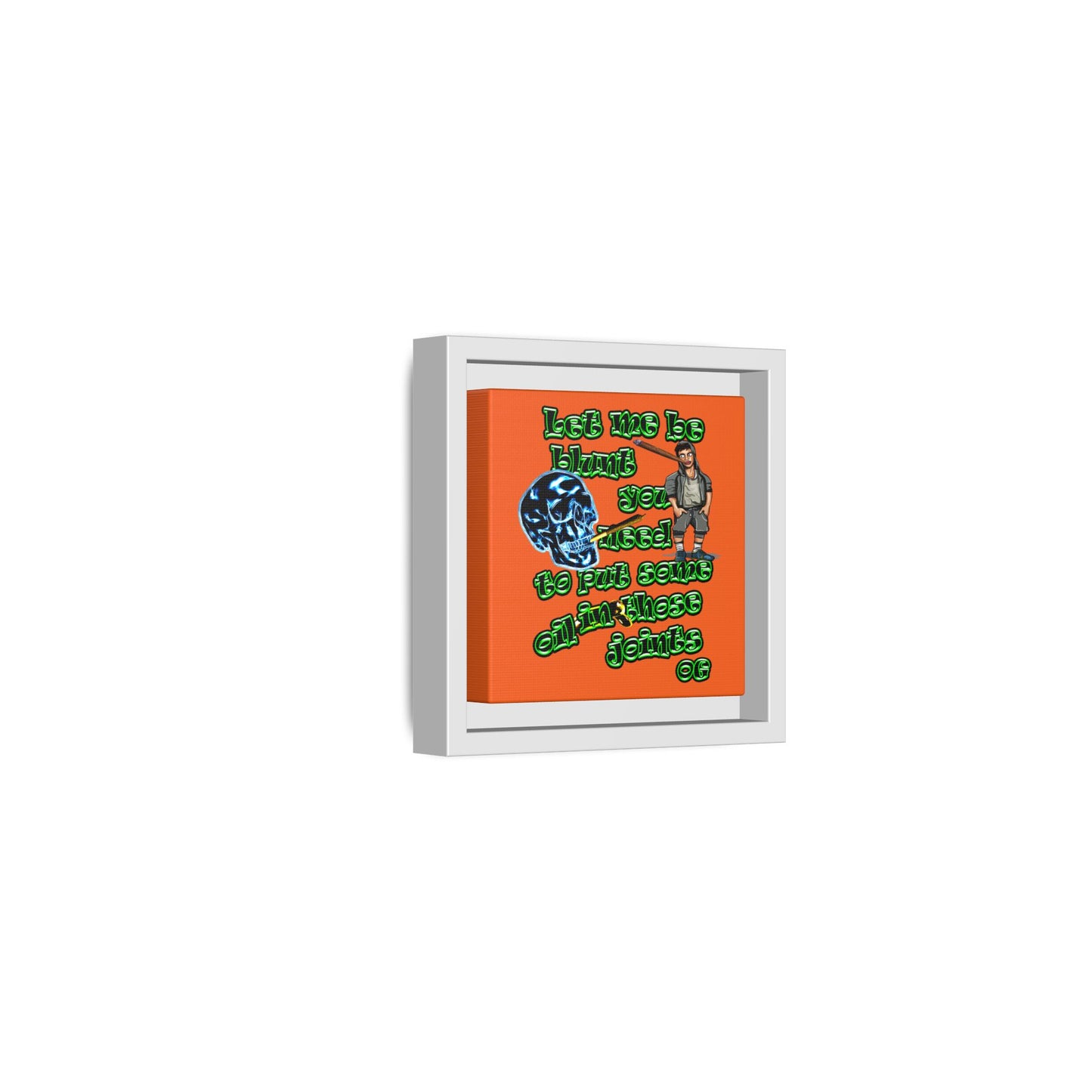 og - framed canvas art (orange)