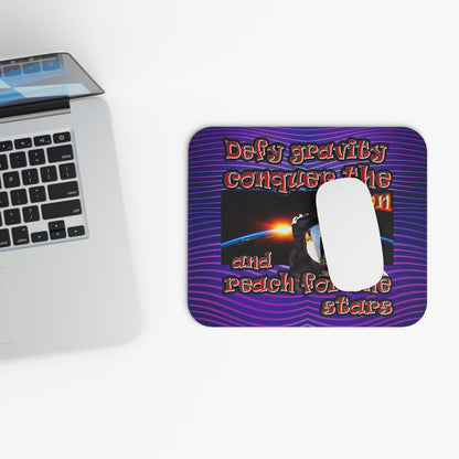defy conquer reach - Mouse Pad (Rectangle) (purple wave)