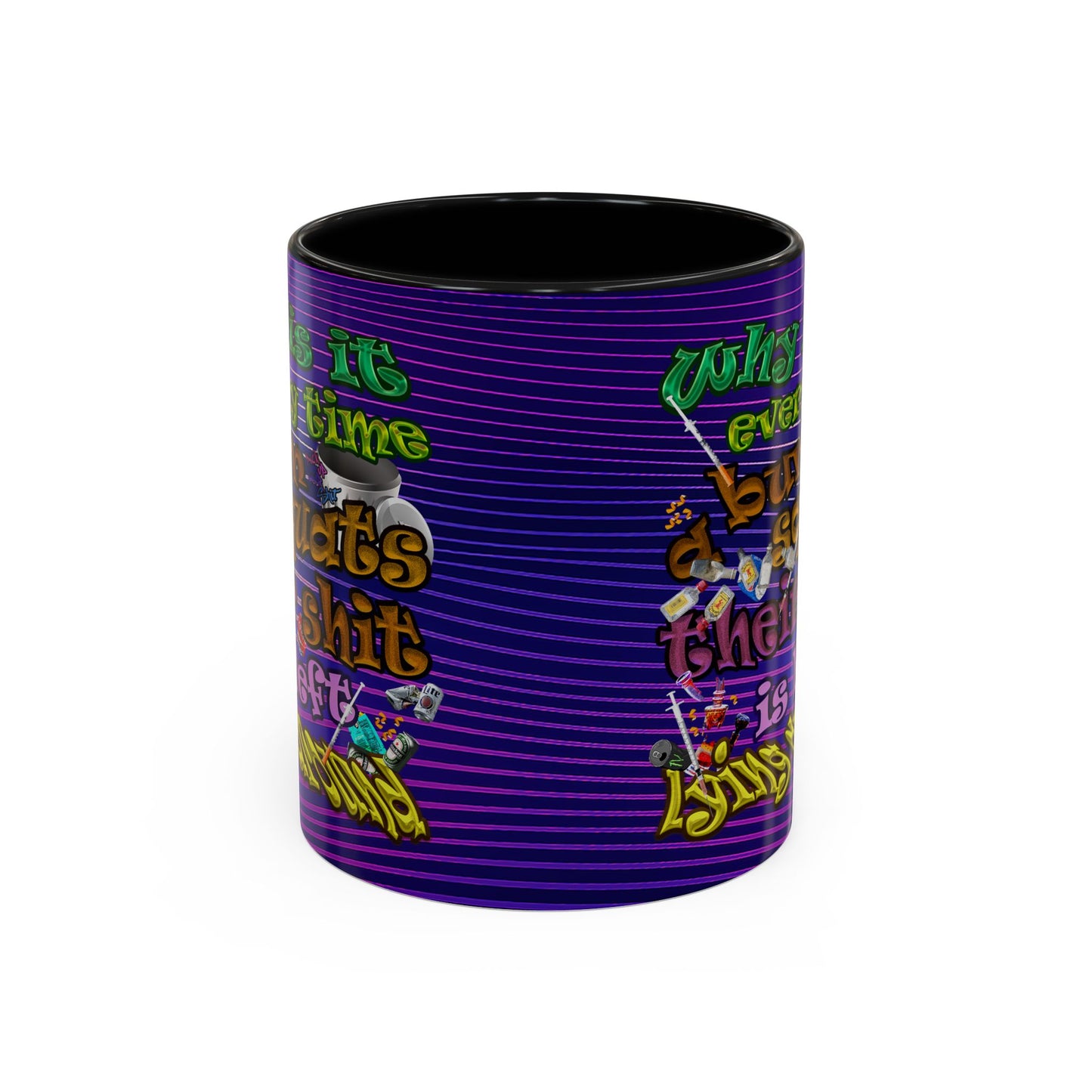 the bum's shit - Accent Mug (purple wave)