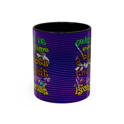 the bum's shit - Accent Mug (purple wave)