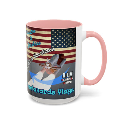 shoot for the stars - Accent Mug (grey-light grey)