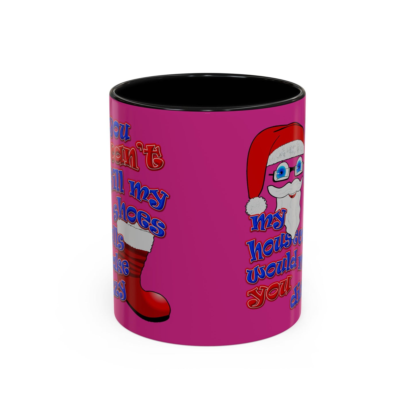 santa's shoes - Accent Mug (pink)