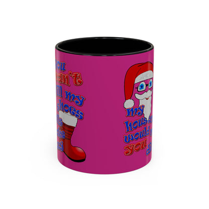 santa's shoes - Accent Mug (pink)