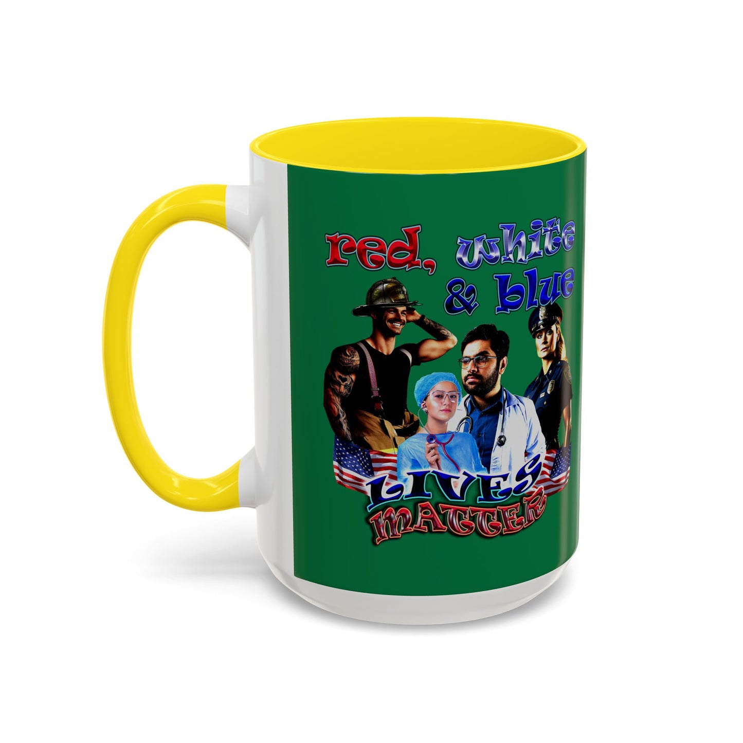 rw&b lives matter - Accent Mug (dark green)