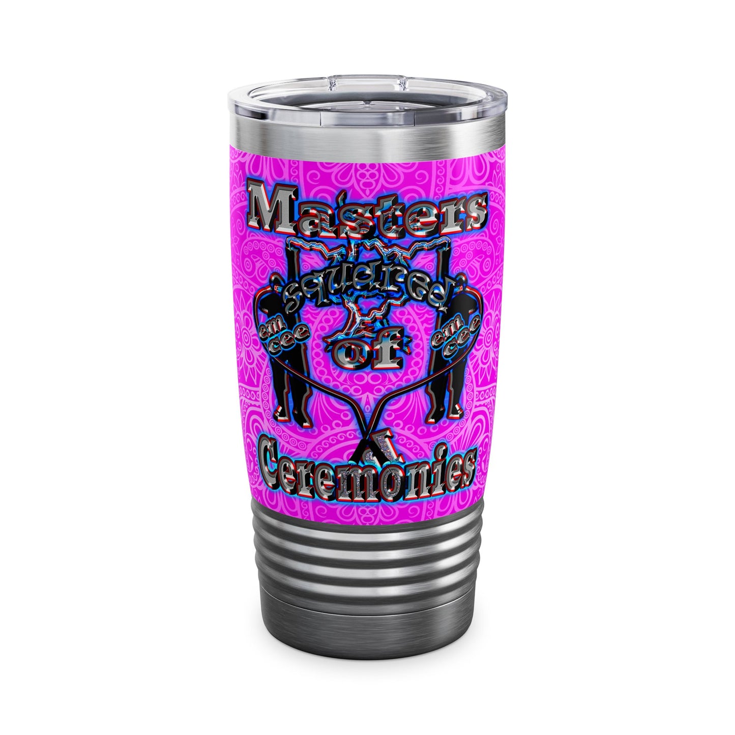 em cee squared - Ringneck Tumbler, 20oz (pink swirl)