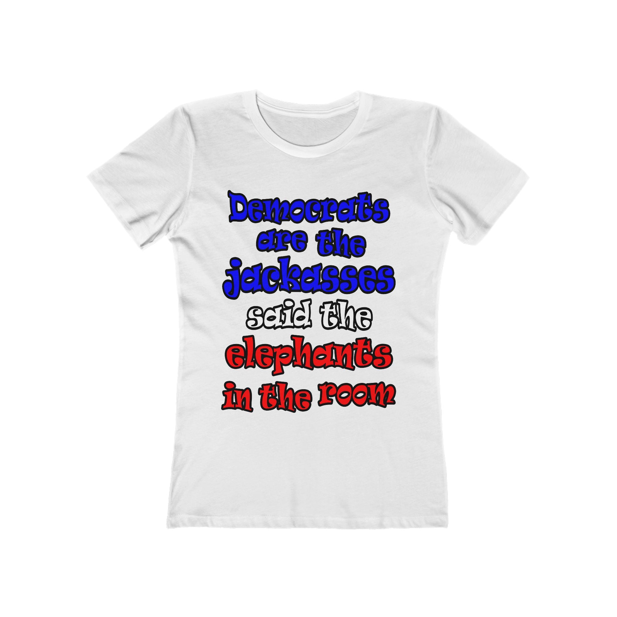 donkeys and elephants - Women's The Boyfriend Tee