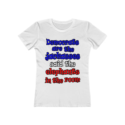 donkeys and elephants - Women's The Boyfriend Tee