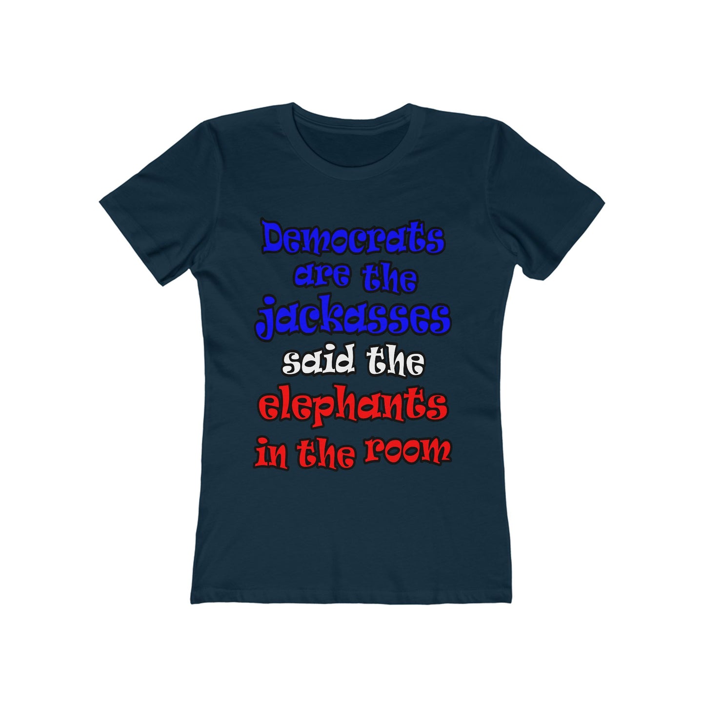 donkeys and elephants - Women's The Boyfriend Tee