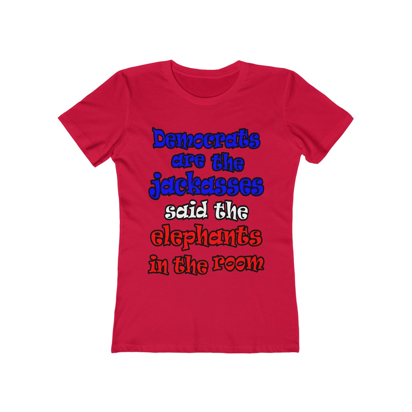 donkeys and elephants - Women's The Boyfriend Tee