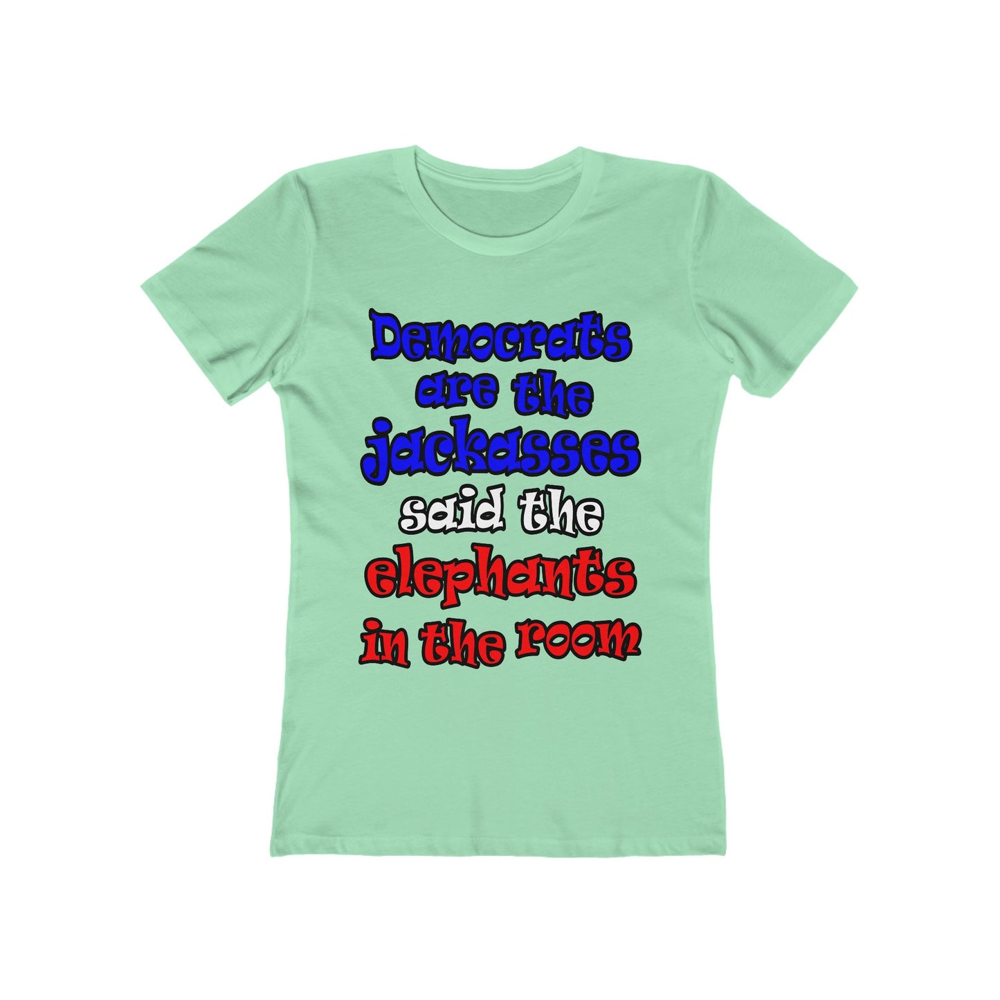 donkeys and elephants - Women's The Boyfriend Tee