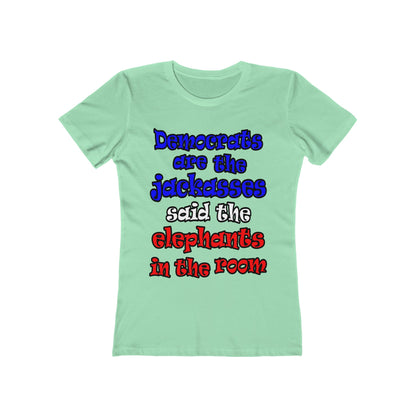 donkeys and elephants - Women's The Boyfriend Tee