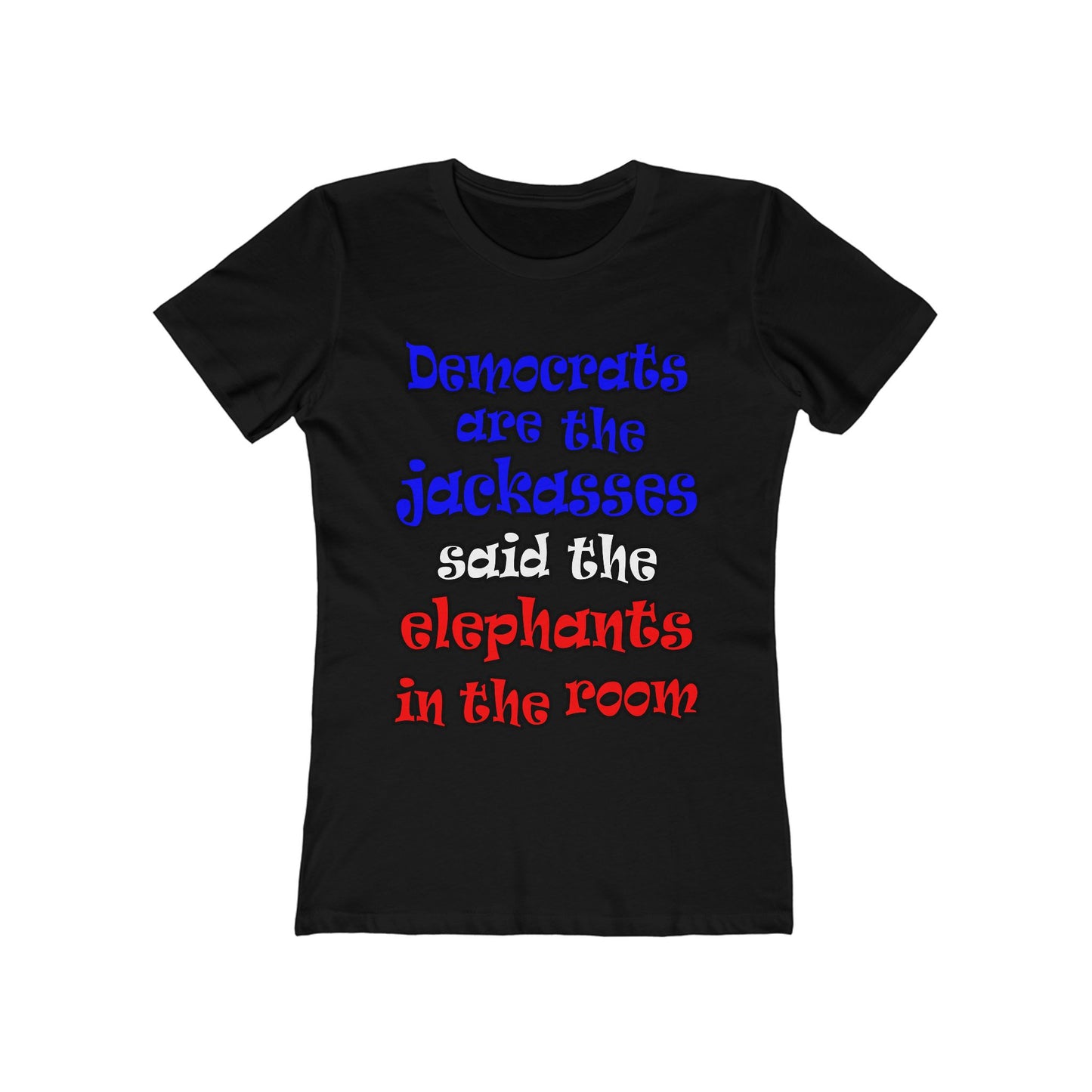 donkeys and elephants - Women's The Boyfriend Tee