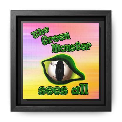 green monster - framed canvas art (color blur)