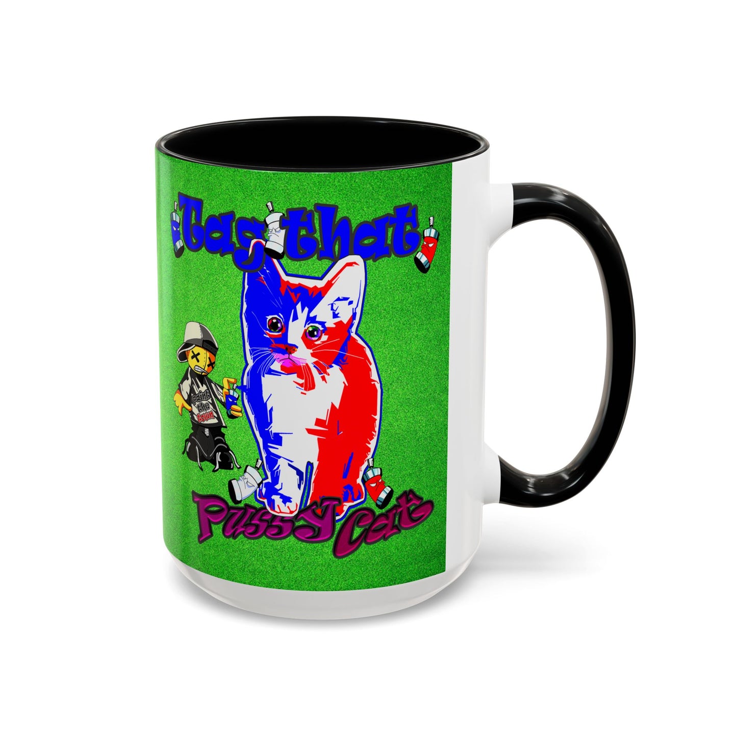 tag that - Accent Mug (green turf)