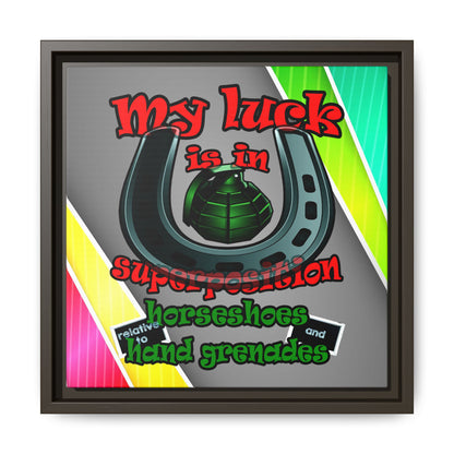 my luck - framed canvas art (rainbow split)