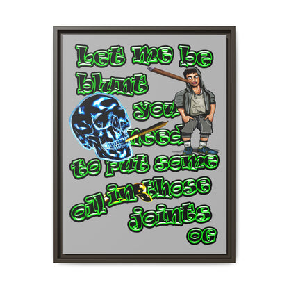 og - framed canvas art (light grey)