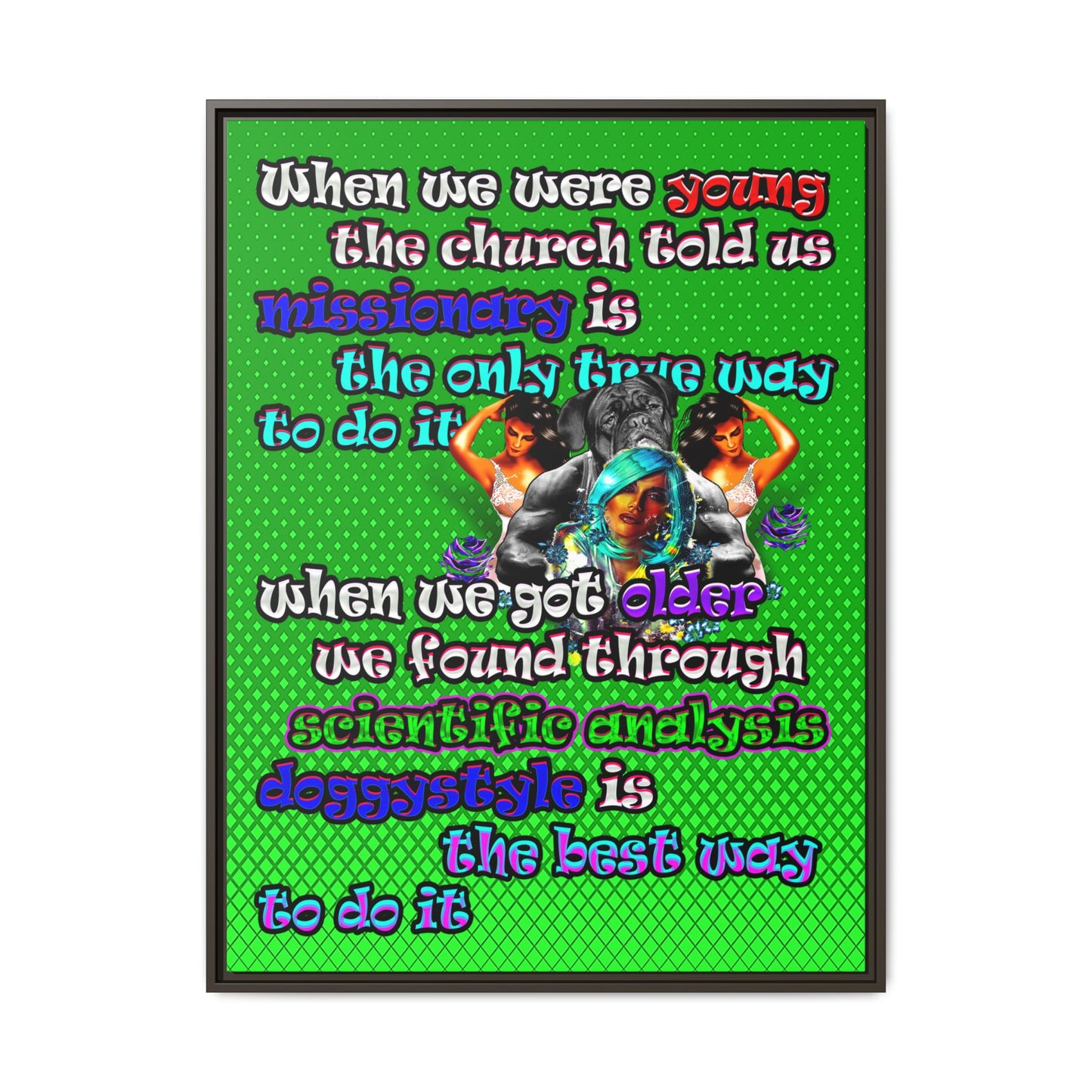 doggystyle - framed canvas art (logo green)