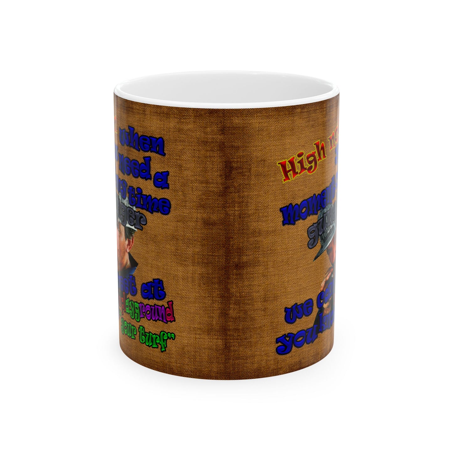high noon - White Mug (brown papyrus)
