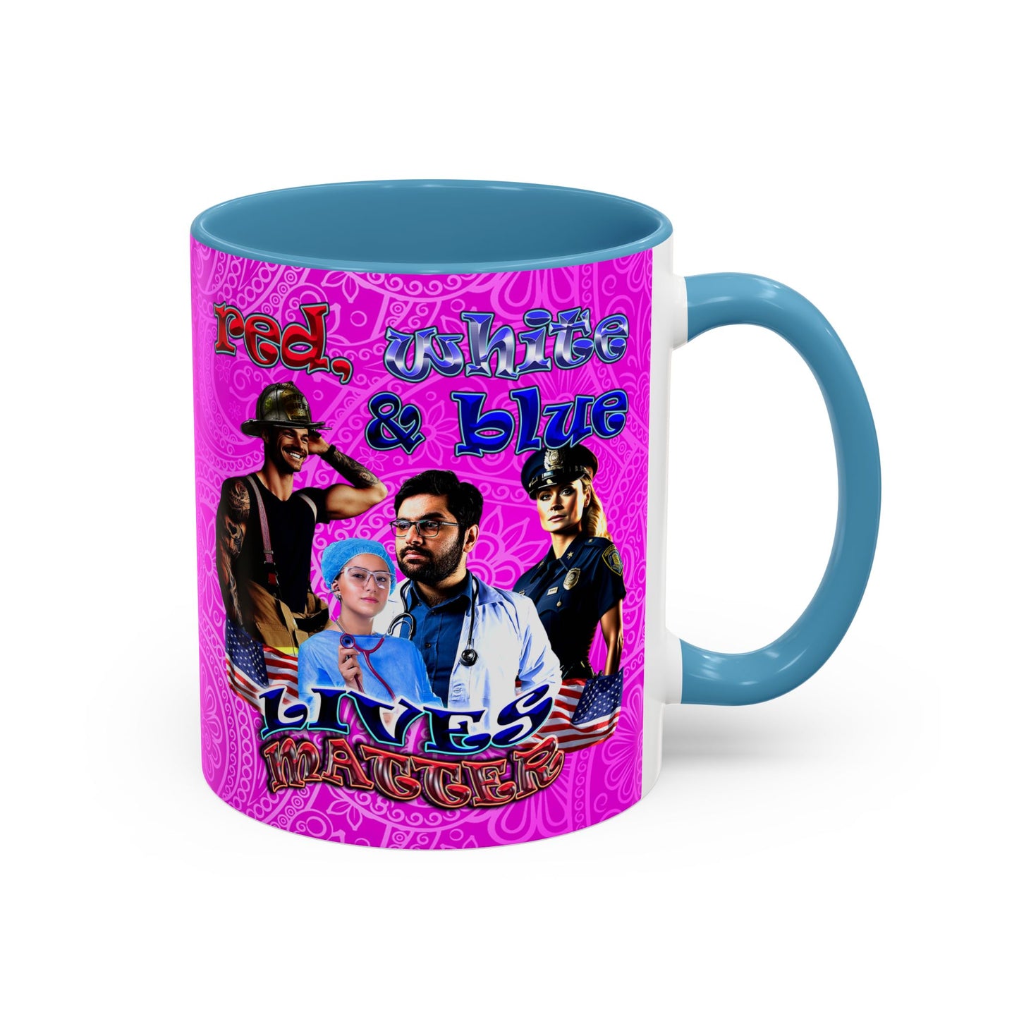 rw&b lives matter - Accent Mug (pink swirl)