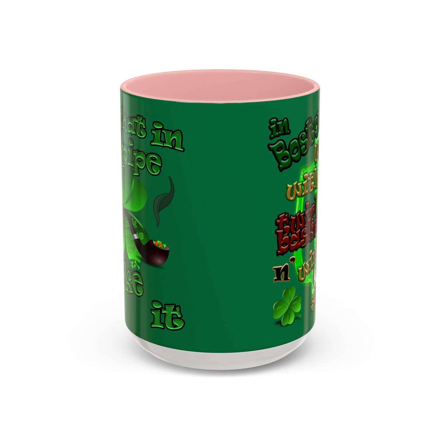 celtics logo - Accent Mug (dark green)