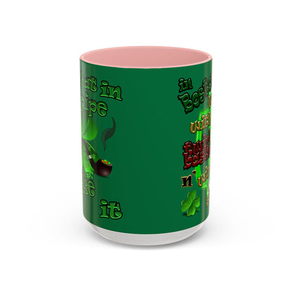 celtics logo - Accent Mug (dark green)